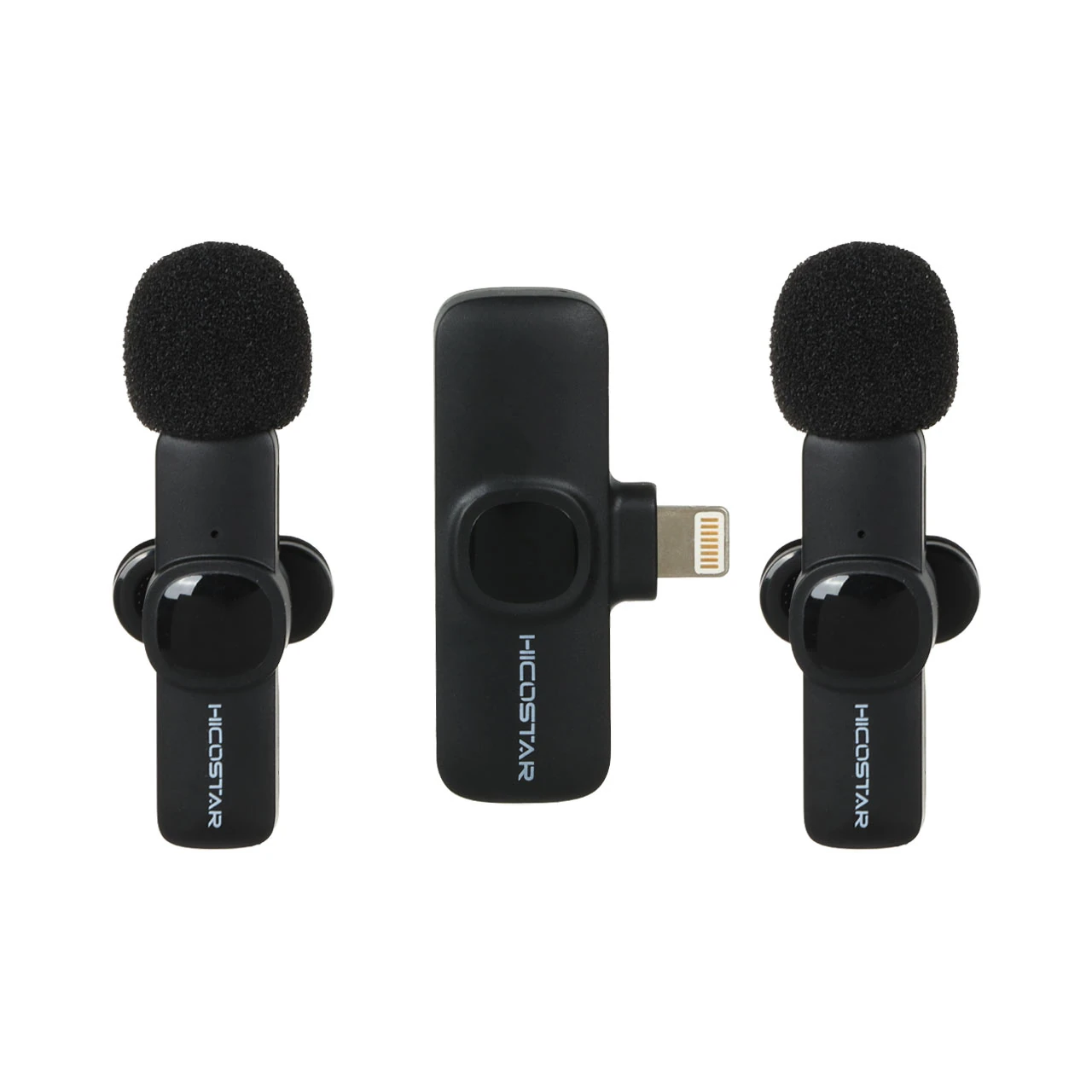میکروفون یقه ای بی سیم Hicostar Lightning مدل HS-MC522i - دو میکروفون (کارکرده)